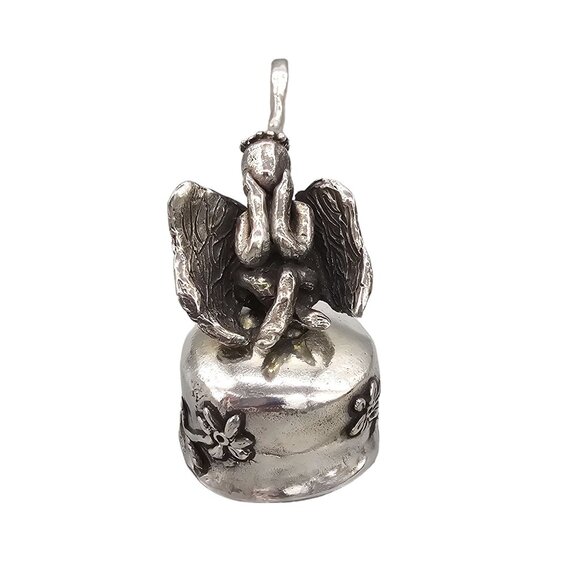 Metal Morphosis Candle Snuffer Angel By Kaycee Binns 8" Detailed Handcrafted USA - Picture 3 of 16